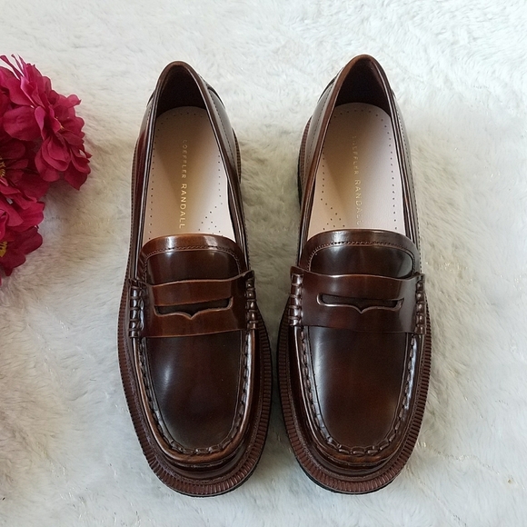 Loeffler Randall Rikki Leather Platform Loafers w/Dust Bag - Picture 3 of 12